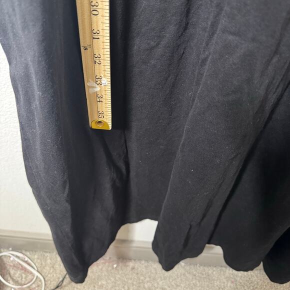 Ulla Popken Women’s 20/22 Black Cotton Maxi Dress 3/4 Sleeve Casual Flowy - Picture 4 of 7